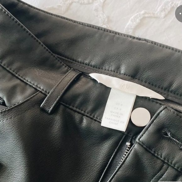 NEW! H&M Pleather Slacks - Worn Once for an event - gorgeous - SZ. 6 - Picture 13 of 16